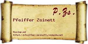 Pfeiffer Zsinett névjegykártya